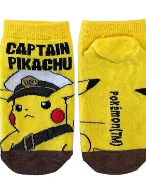 NWT Captain Pikachu Pokemon Crew Socks from Japan